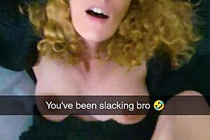 pregnant milf settles boyfriend's debt with rough snapchat submission and cuck captions