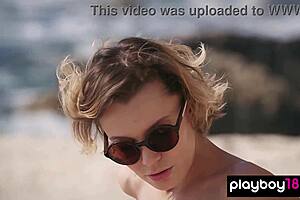 naked blonde russian milf oksana chucha strips outdoors craving vitamin d on her tits 😍🌞