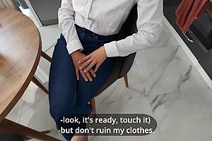 Stepsis jeans ripped open for my cock before her interview?