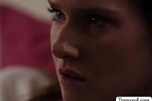 stepmom shemale gonna bang her horny stepteen's tight pussy?