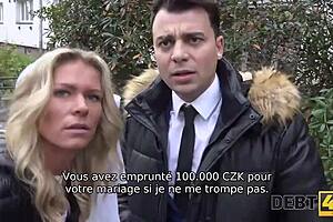 debt4k slutty bride cheats on husband for cash right in front of him homemade hd