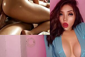 he pounds his busty blonde stepmom hard while ai strokes to her creampie lingerie show