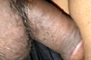 naughty stepson massages stepmom's tight wet pussy to creampie