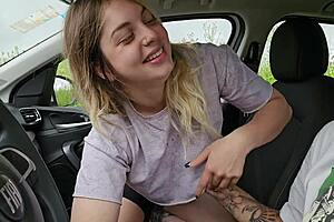 Ever Wondered If We Get Caught Sucking Huge Cock in Car Before Street Cumshot Facial Fills My Mouth?