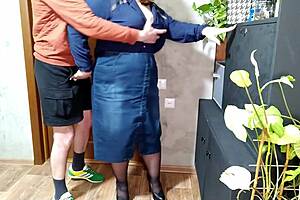 stepmom's hot ass got me so horny 😈🍑 she bends over begging for it!