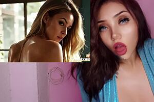 he pounds his busty blonde stepmom hard while ai strokes to her creampie lingerie show