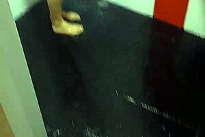 spying on nora milf in bathroom leads to hard fuck and creampie 😈💦