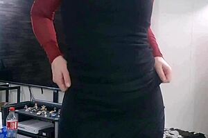 Sexy Milf Poses In Lingerie Stockings Solo Tease