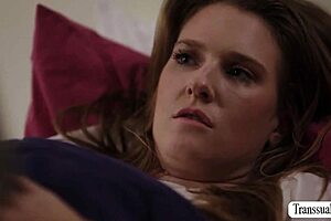 stepmom shemale gonna bang her horny stepteen's tight pussy?