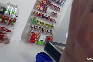 two blonde milfs with bouncing huge boobs seduce customers to mmff foursome pounding!