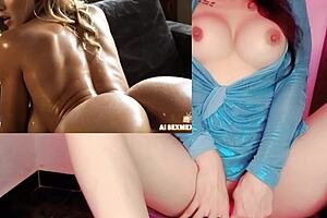 he pounds his busty blonde stepmom hard while ai strokes to her creampie lingerie show