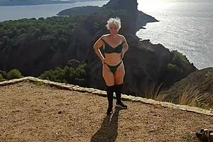 Jaime Exposes Ass And Panties In Wild Nature Exhibition