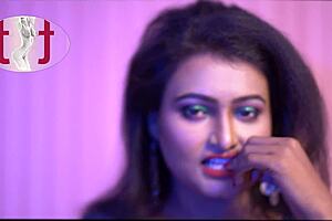 Indian beauty in gorgeous saree at fashion fiesta fingers horny pussy with big natural tits