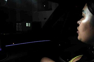 latina bbw fan's huge natural tits bounce as i suck his big cock outdoor for gift