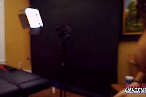 petite blonde lexxie gags on machine while pussy gets pounded raw!