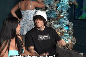 Boyfriend Gifts Cuckolded Girlfriend's Muscular Mom-In-Law Best Christmas Ass Fuck