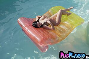 big boobs milf strips slow after teasing lingerie poses on camera