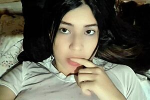 Latina fingers her juicy pussy so teasingly