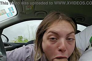 Ever Wondered If We Get Caught Sucking Huge Cock in Car Before Street Cumshot Facial Fills My Mouth?