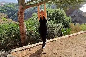 Jaime Exposes Ass And Panties In Wild Nature Exhibition