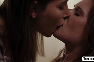 stepmom shemale gonna bang her horny stepteen's tight pussy?