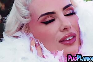 shia snow's big tattooed ass pops in sexy lingerie outdoors