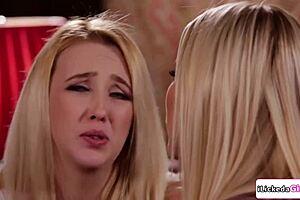 Blonde Lesbian Milf Licks Shaved Pussy Till Assistant Squirts Hard