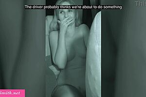 horny jeny smith over 40 teases natural tits downblouse in taxi