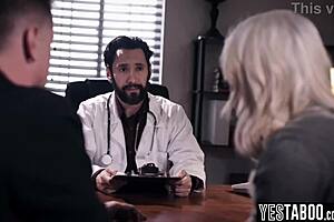 Mature horny doctor fucks big-boobed curvy milf hardcore pov in hospital office