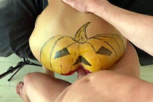 Stepmom Halloween Fuck Fest Rips Clothes Off Muscular Bodybuilder