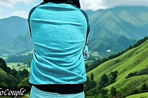 hijab muslim wife cheats swallowing pacar's cum while hubby's away in forest 😈💦