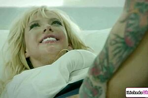 busty nurse... uh starts fingering patient then sits on her face for teen licking!