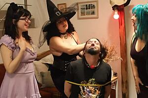 Three witches one pregnant dress you maid for demonic orgy rough sex?