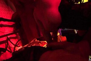 brynette milf ties boyfriend to bed for anal cock ride