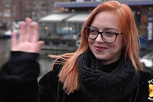 Joyce sublime redhead handles enormous cock challenge