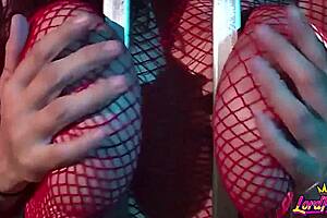 Gianna Michaels' Huge Tits Bounce In Cage While Sucking Bound Cock!