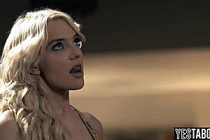 Busty blonde cheats with bestie's boyfriend doggystyle