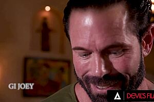 i'm in a wild threesome with perfect wife abby rose and her inked strap-on friend!