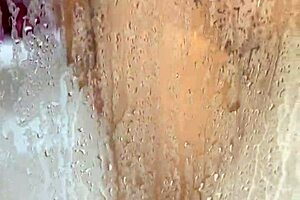 amirah anastasia strips naked for steamy latina shower bathing tease