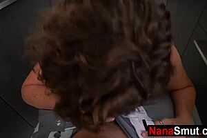 very horny stepgrandma begs stepgrandson for his thick cock during taboo play