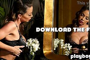 Hey, isn't this cute milf model's huge tits body hot in lingerie?