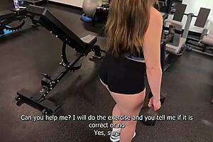 gym teen's big ass tempts masseur into deep pounding session