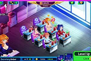 Secretary milf plays naughty games at new office