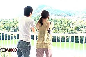 japanese milf yuiri sato blows while fucked in threesome holes