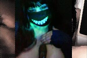 She tries handling that large toy carefully