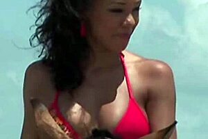 Hairy latina pussy pounded in outdoor MMF! 🌳🍆💦