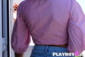 petite asian milf feels sensual stripping outdoors