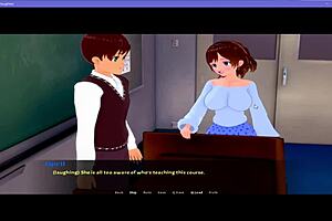 milf reunites with lost daughter in lactating creampie parody game