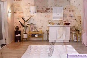 Old couple tricks busty daughter-in-law into nuru massage threesome