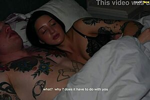 Hubby's asleep but young wife fucks stepdaddy next door 😏💋